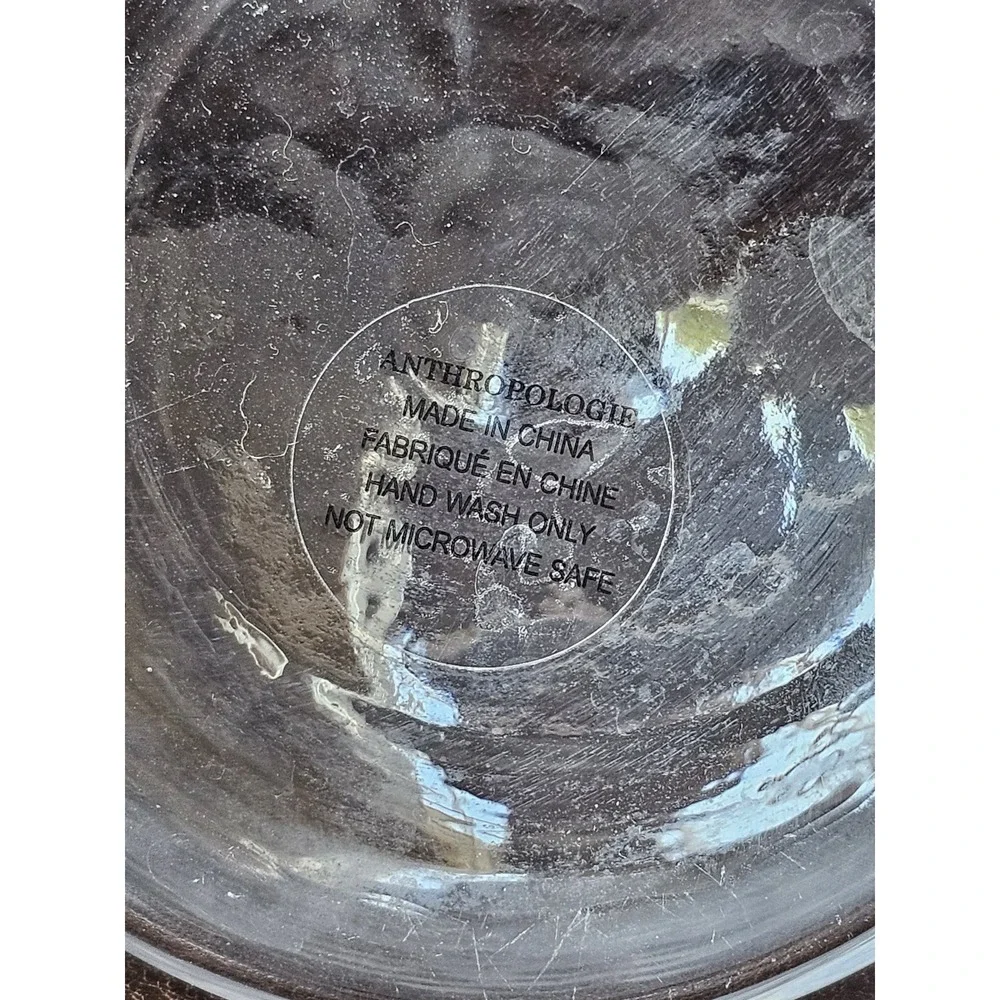 Anthropologie Abstract Watercolor Monogram Initial K Glass Tumbler Juice Cup 4.5